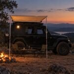 Car Awning with Canvas Cover – Heavy-Duty 200x250cm Side Awning Shelter (A2x2.5) - illustrative image, scene generated