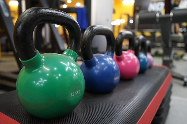 Vinyl-Coated Kettlebell - Black, Full-Body Training Weight