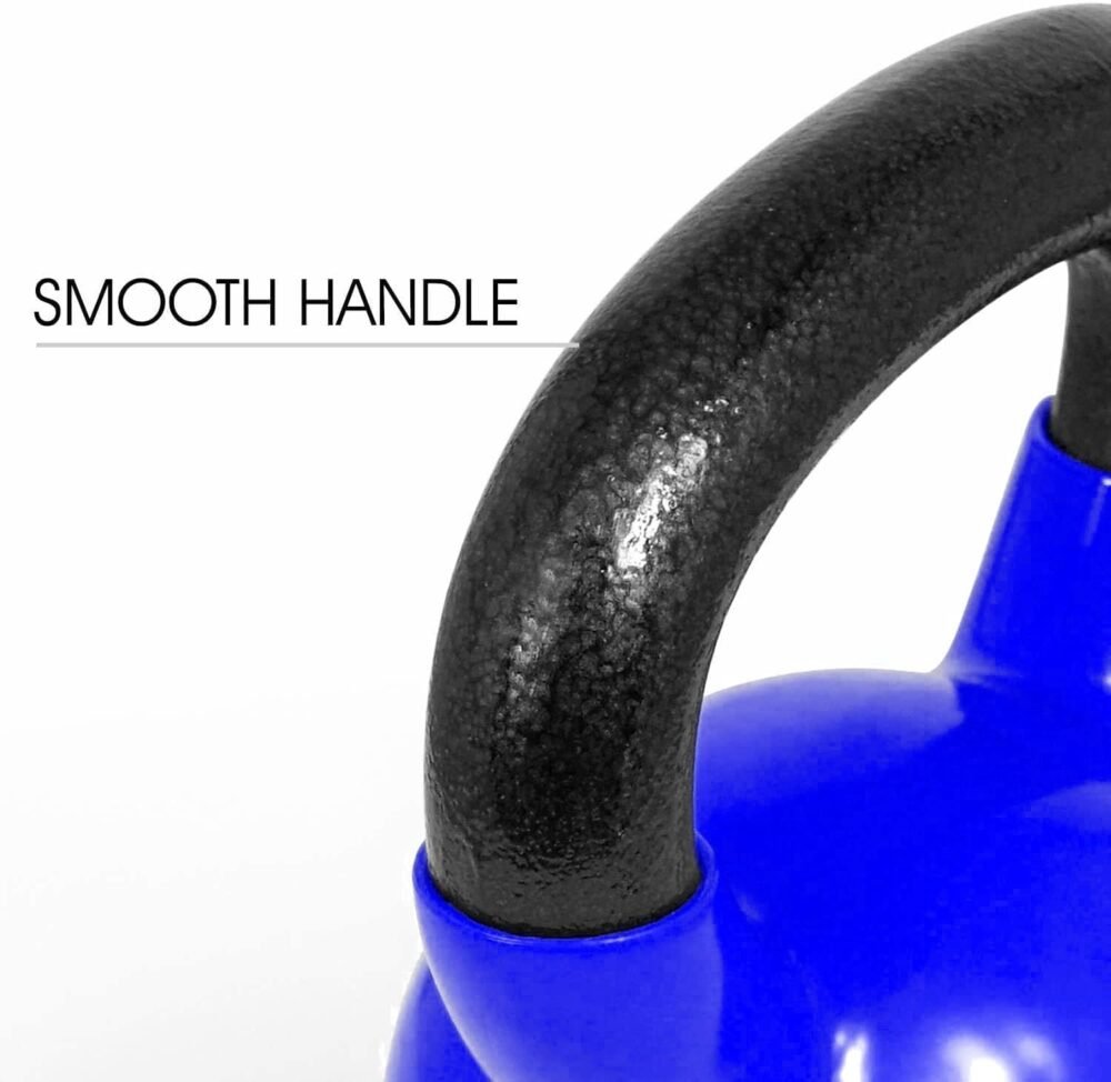 Vinyl-Coated Kettlebell - Black, Full-Body Training Weight