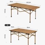 Size diagram for the Naturehike CNH22JU038 folding table, medium 93 x 55 x 50.5 cm and large 116.5 x 60 x 50.5 cm