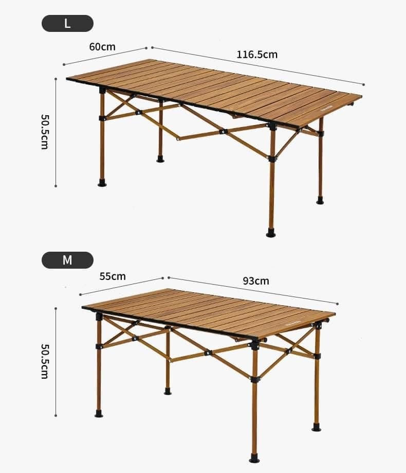 Naturehike Wood Grain Folding Camp Table - Medium (CNH22JU038)