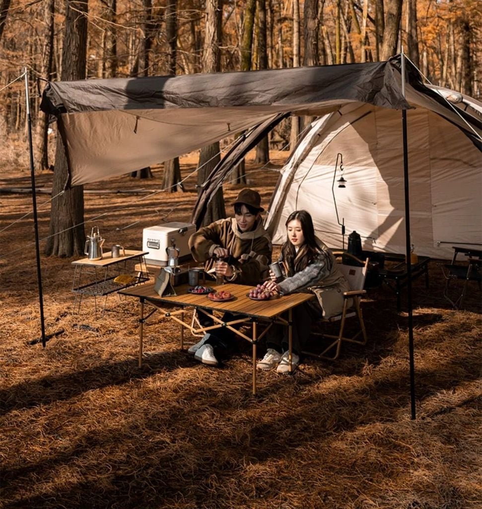 Naturehike Wood Grain Folding Camp Table - Medium (CNH22JU038)