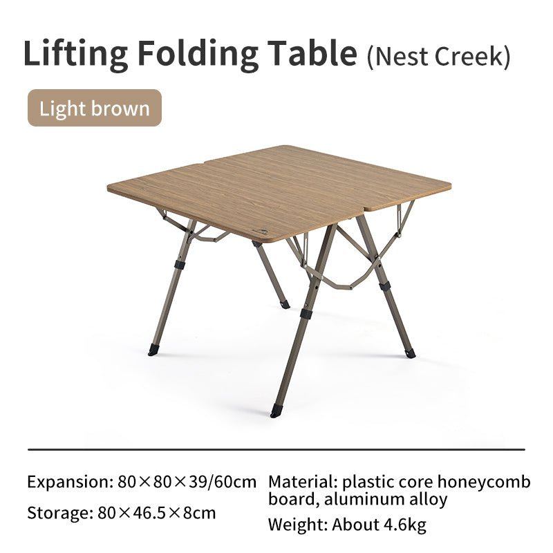 Naturehike Nest Creek Adjustable Height Folding Table (CNH22JU054)