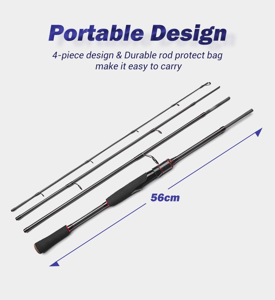 Noeby Leisure K4 Spinning Rod S704 - 2.13 m, 4-Piece, 7-28 g