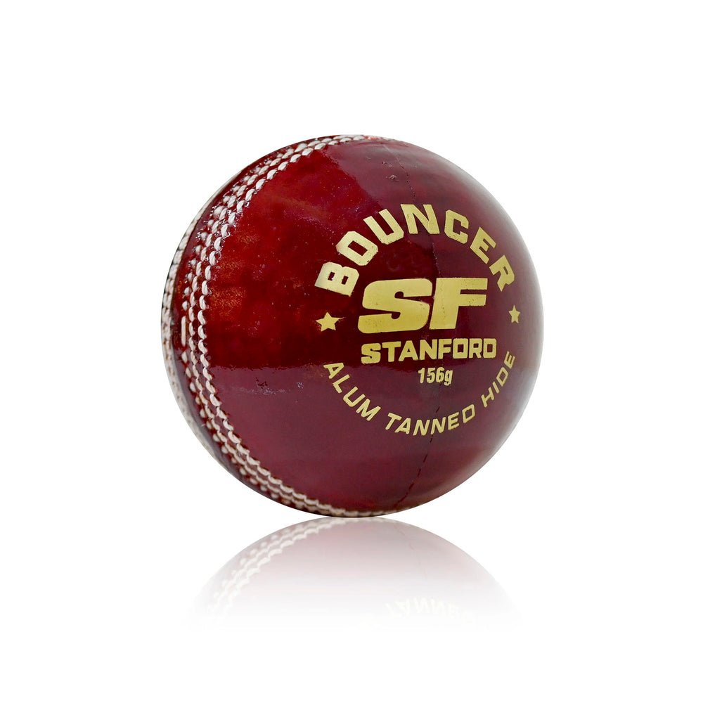 SF Bouncer Cricket Ball - White Leather, 4-Piece