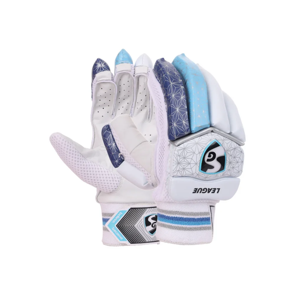 SG League Batting Gloves - Leather Palm with TPU Finger Shells