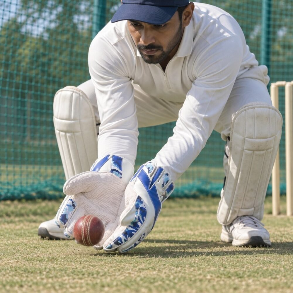 SG League Wicket Keeping Gloves - Leather Palm, Towel-Lined Cuffs