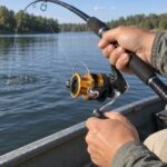 Shimano FX 4000FC Spinning Reel - illustrative image, scene generated