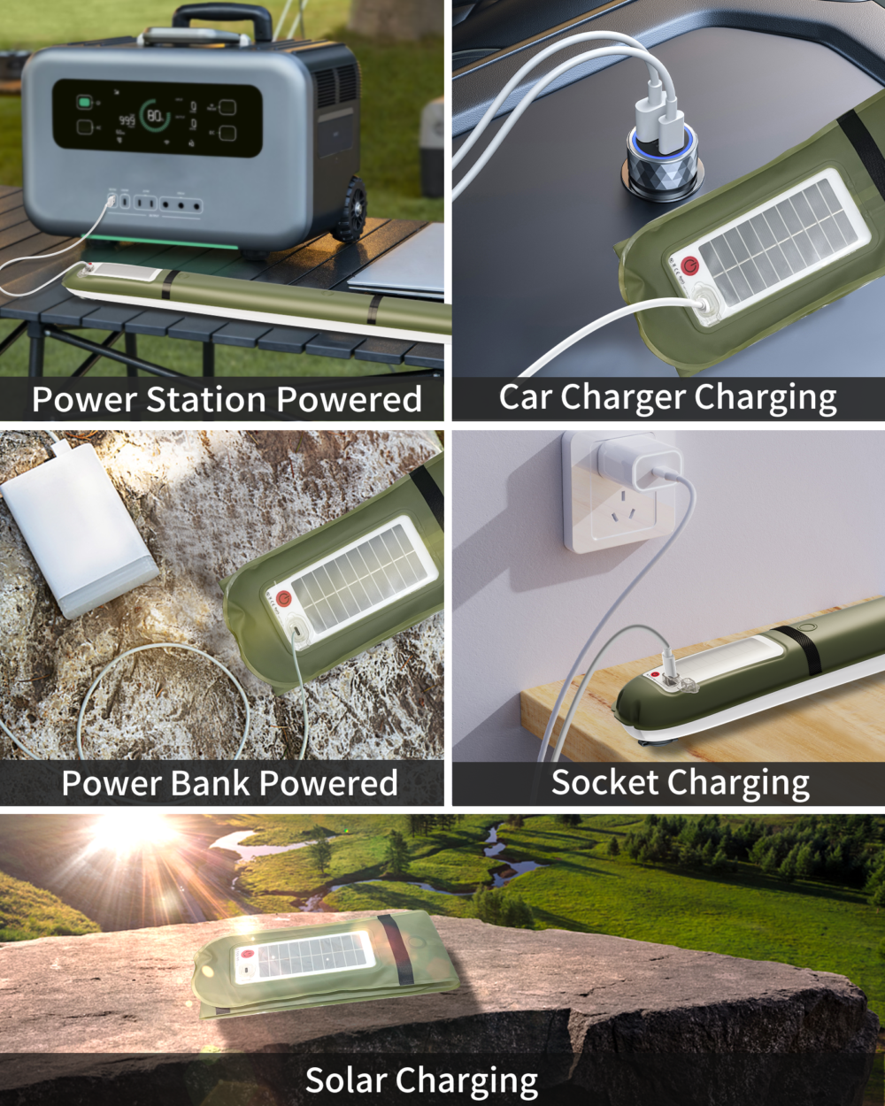 ZTARX S86 Inflatable Solar Camping Light - 86 cm Tube