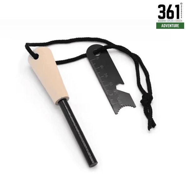 Survival Fire Starter – Magnesium Flint Rod Emergency Kit for Camping & Hiking