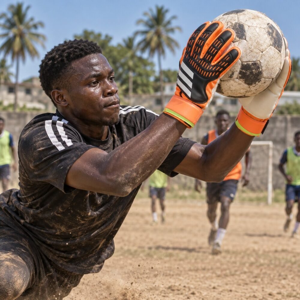 adidas Goalkeeper Gloves with Fingersave Protection - Line Being Confirmed