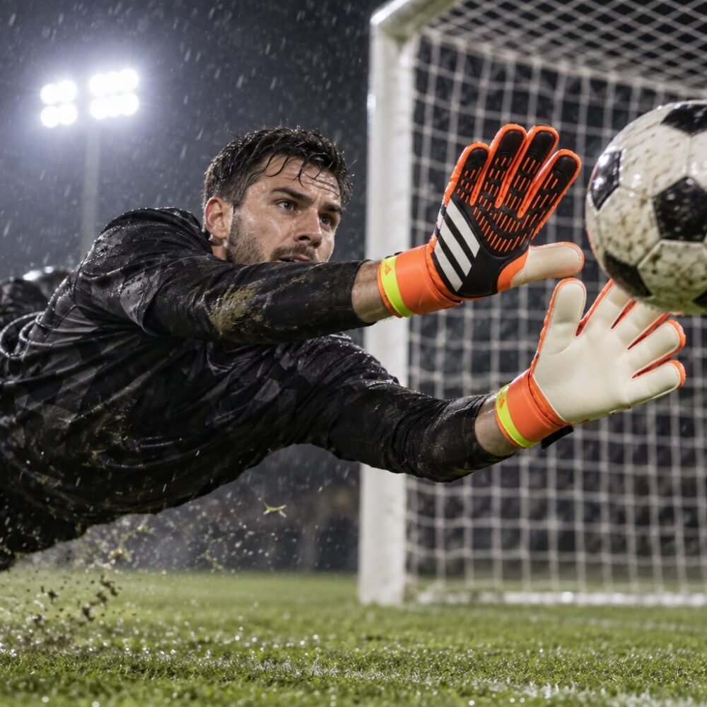 adidas Goalkeeper Gloves with Fingersave Protection - Line Being Confirmed