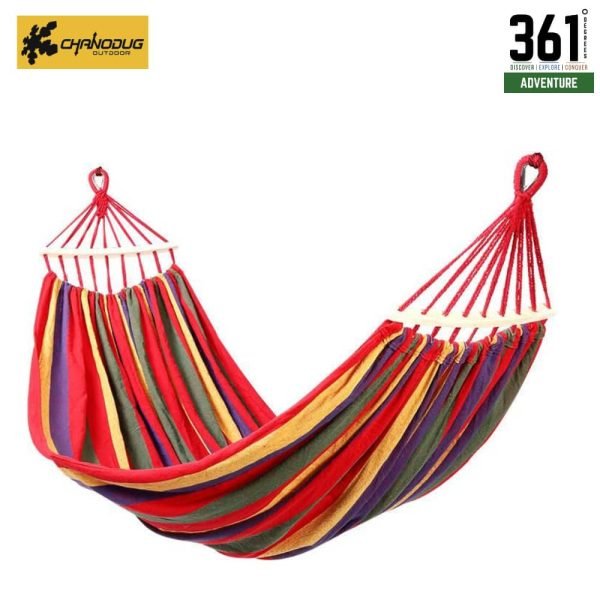 CHANODUG FX-9040 Single Canvas Hammock with Stick