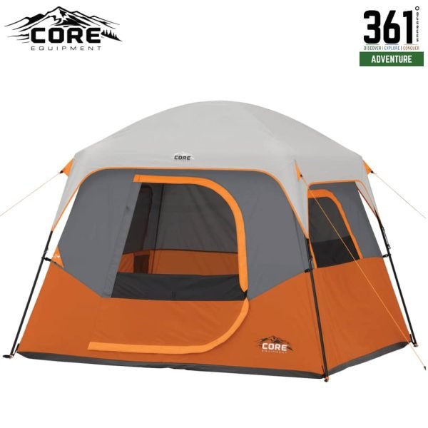 CORE 4 Person Straight Wall Cabin Tent 8’ x 7’ – Model 40119