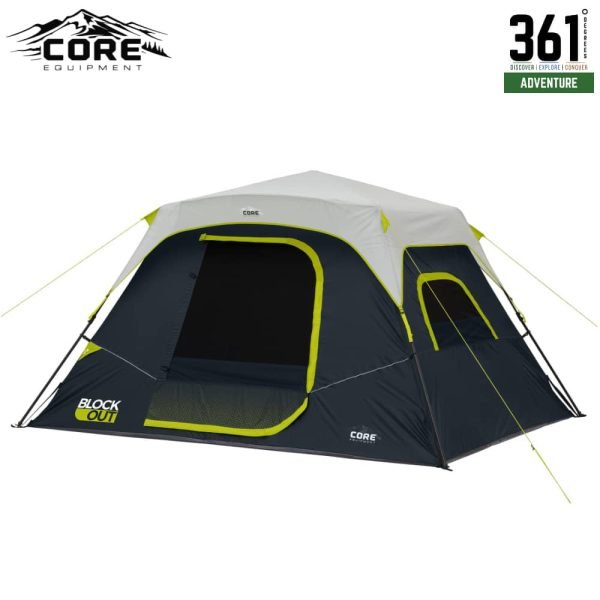 CORE 6 Person Instant Blockout Dome Tent 11’ x 9’ – Model 40342