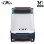 CORE 1250 Lumen Rechargeable Lantern model 40078 with built-in Bluetooth speaker