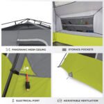 CORE 40007 instant cabin tent wall organizer, gear loft and electrical port