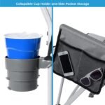 CORE Mesh Hard Arm Camping Chair 40105 - collapsible cup holder and side storage pocket