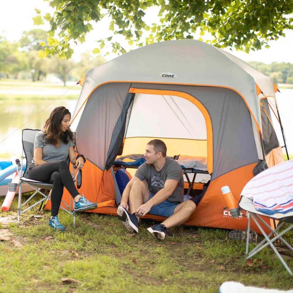 CORE 4 Person Straight Wall Cabin Tent 8’ x 7’ – Model 40119