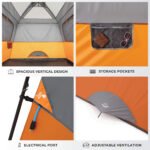 CORE 40119 cabin tent interior storage pockets and electrical port