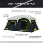 CORE 40343 Blockout instant cabin tent H2O Block weather protection and taped rainfly