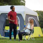 CORE Padded XL Sling Tension Chair 40391 - in use at a campsite