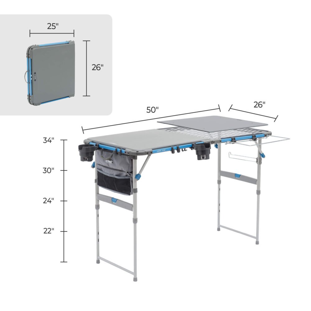 CORE 4 Foot FlexRail Outdoor Prep and Cook Table