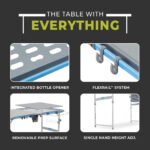 Feature overview of the CORE 4 Foot FlexRail Cook Table