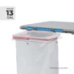 The built-in trash bag holder on the CORE FlexRail Cook Table