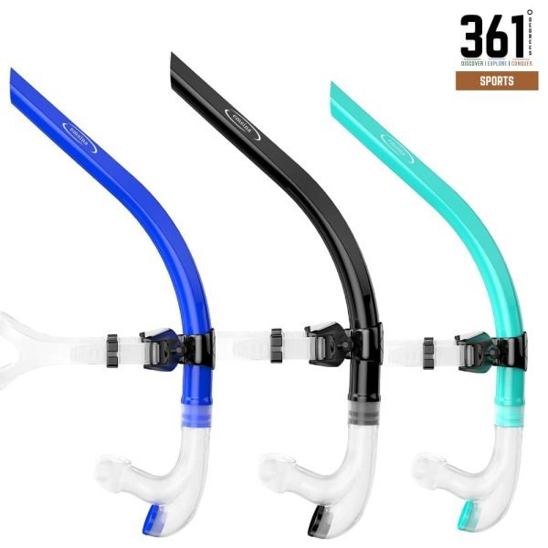Swim Snorkel for Lap Training - Centre-Mount with One-Way Purge Valve