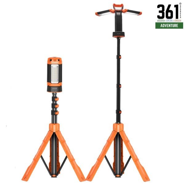 Camping Adjustable Stand Light – 27W LED with Tripod & Remote Control