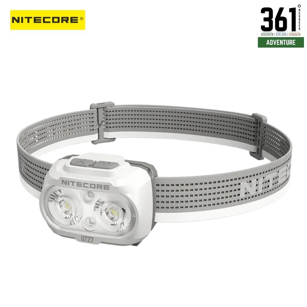 Nitecore Headlamp UT27 Dual Beam Lightweight Trail Running  – Model UT27 (Titan White)