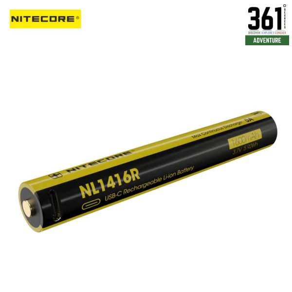 Nitecore NL1416R – Rechargeable 14100 Li-ion Battery (1,600mAh)