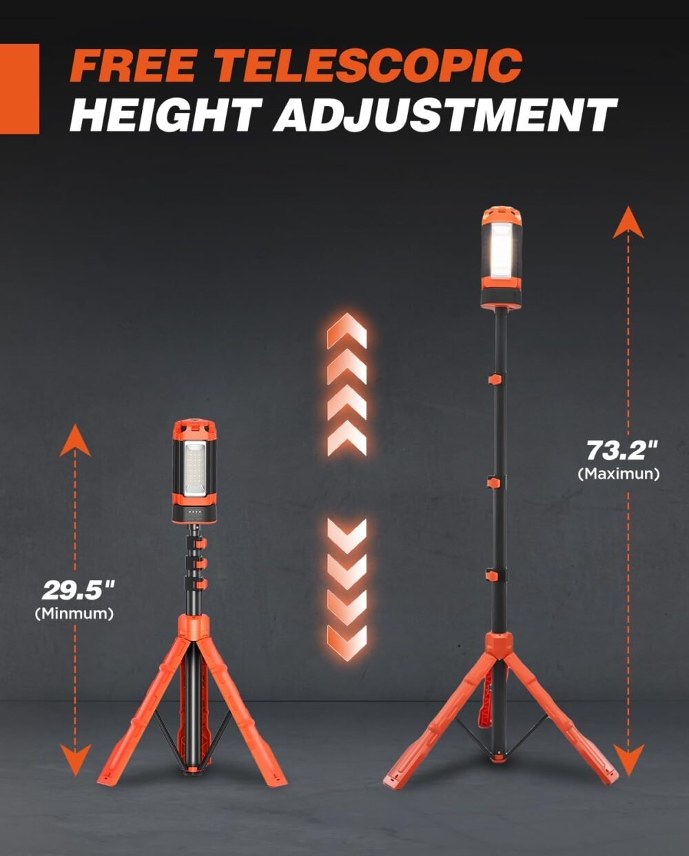 Camping Stand Light - 27W LED with Tripod and Remote Control