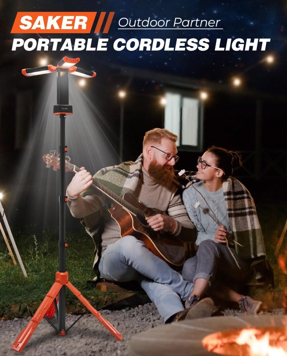 Camping Stand Light - 27W LED with Tripod and Remote Control
