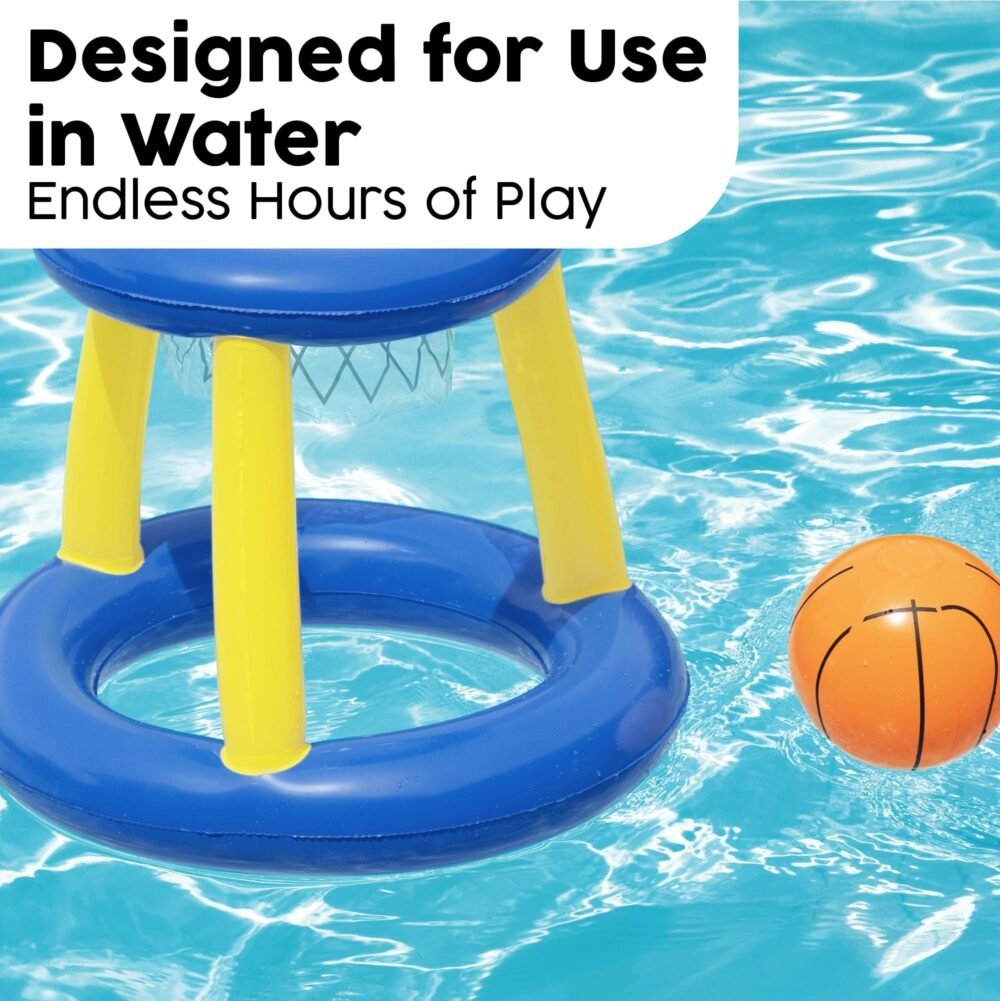 Inflatable Pool Basketball Hoop - Floating Hoop Game, 61 cm