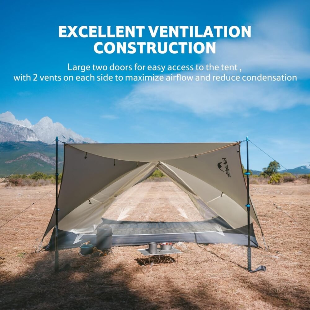 Naturehike Mongar UL Hiking Tent – Moon Rock Gray 2 Person
