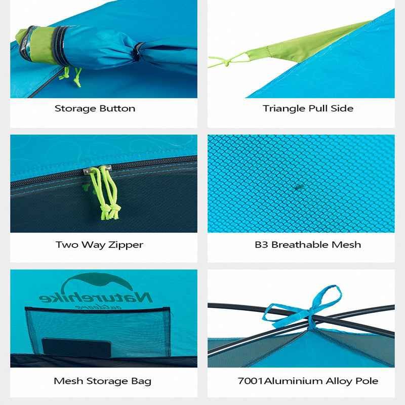 Naturehike P Series UV-Proof Embossed Tent – Storm Blue / 2-Person