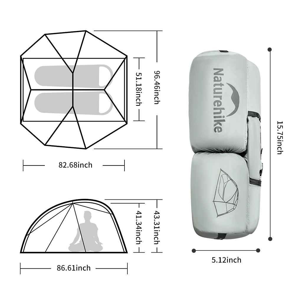 Naturehike Star River UL Hiking Tent - Sandstone 2 Person