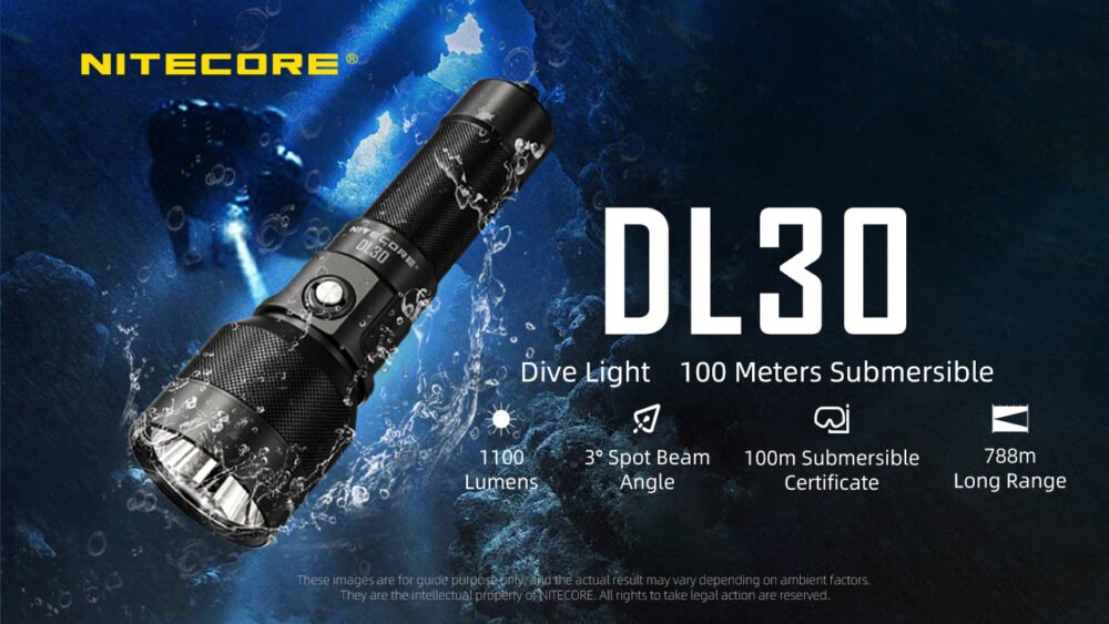 Nitecore DL30 Dive Light – Model DL30