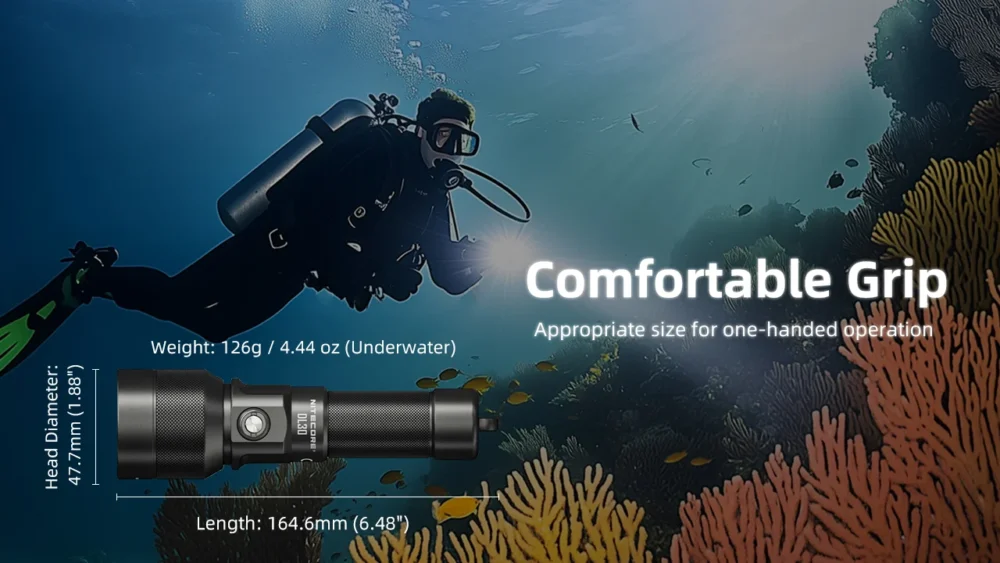 Nitecore DL30 Dive Light – Model DL30