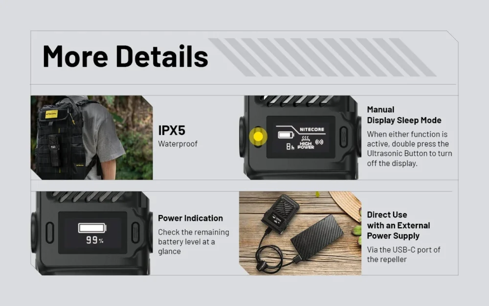 Nitecore EMR25 Rechargeable Mosquito Repeller Power Bank