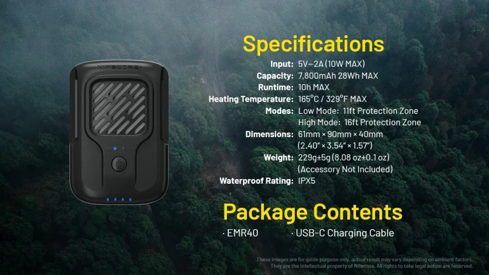 Nitecore EMR40 Rechargeable Mosquito Repeller