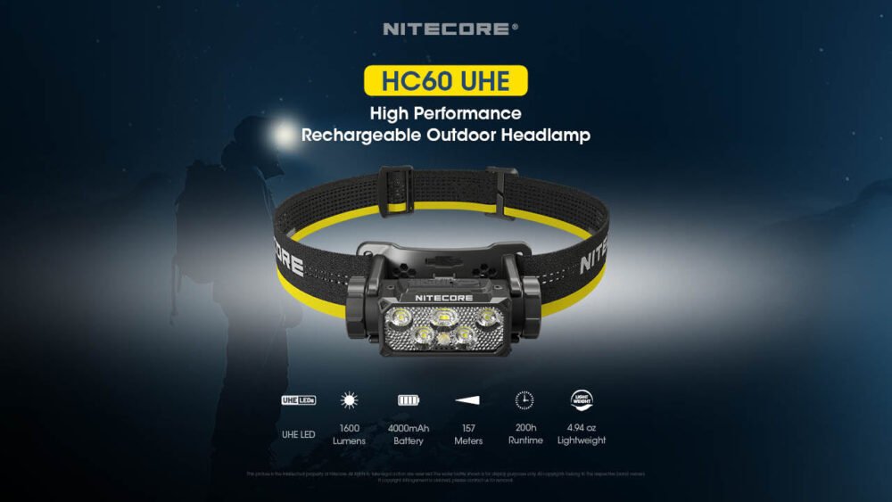 Nitecore HC60 UHE Headlamp – Model HC60 UHE