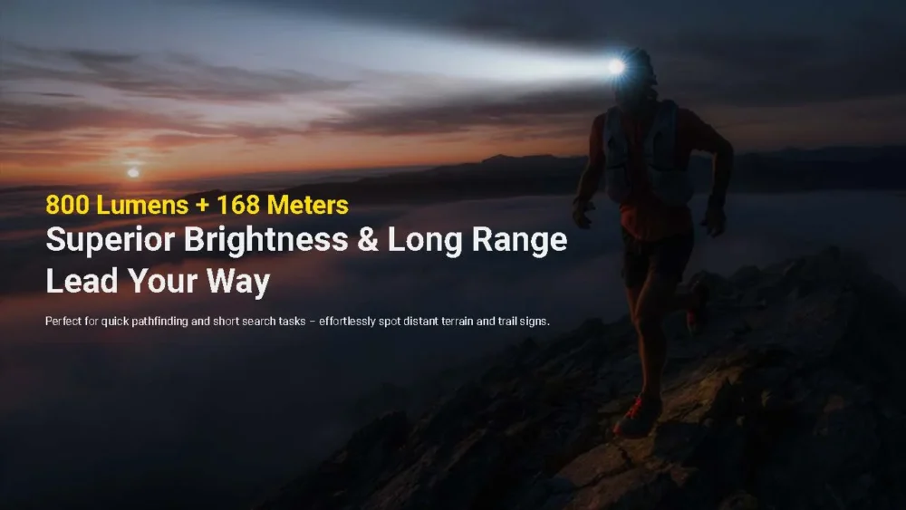Nitecore Headlamp UT27 Dual Beam Lightweight Trail Running  – Model UT27 (Yellow)