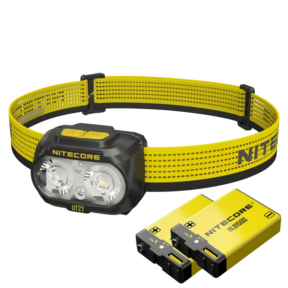 Nitecore Headlamp UT27 Dual Beam Lightweight Trail Running  – Model UT27 (Yellow)