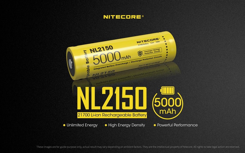 Nitecore NL2150 – Rechargeable 21700 Li-ion Battery 5000mAh