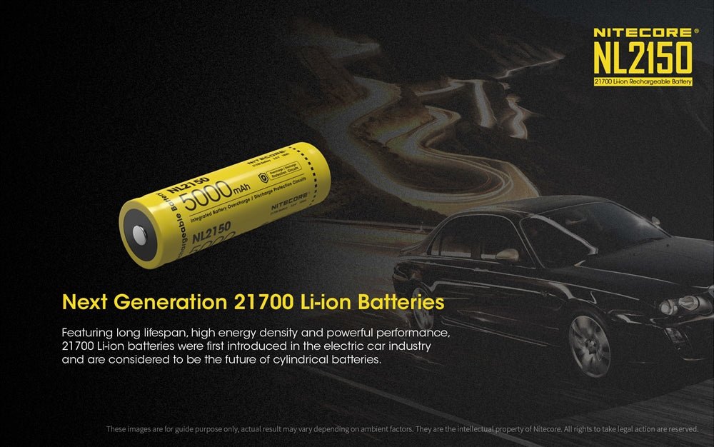 Nitecore NL2150 – Rechargeable 21700 Li-ion Battery 5000mAh