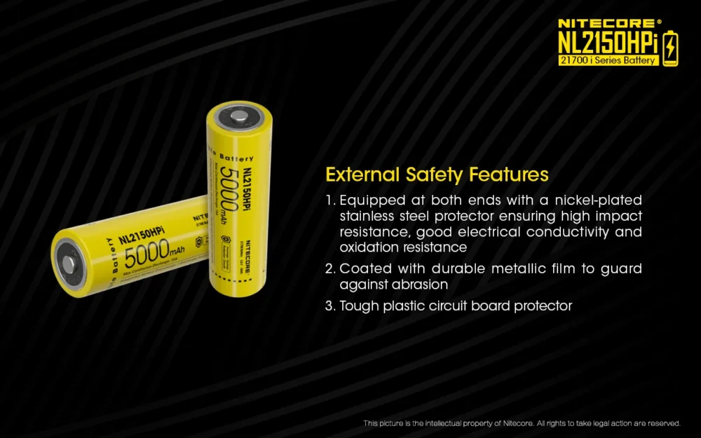 Nitecore NL2150HPi – Micro-USB Rechargeable 21700 Li-ion Battery 5000mAh