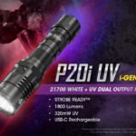 Nitecore P20i UV Tactical Flashlight with Ultraviolet Light – Model P20i UV - view 1